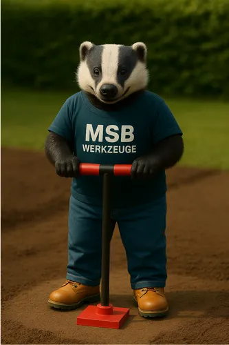 MSB Werkzeuge Betonstampfer - Erdstampfer für effiziente Bodenverdichtung - Spaten & Schaufeln, mit T-Griff für einfachen Einsatz und optimale Kontrolle beim Verdichten von Böden.