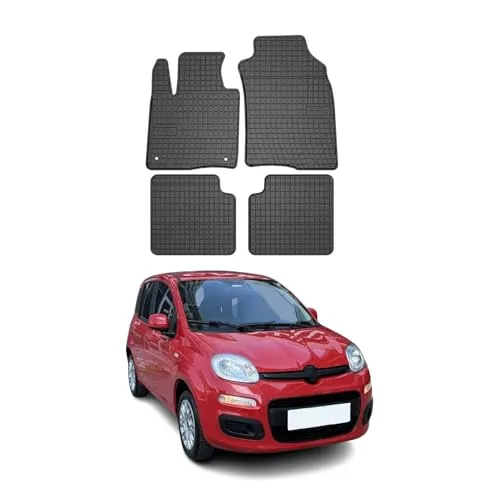 OMAC Gummi Fußmatten für Fiat Panda 2011-2021 - 4tlg. Gummimatten, rutschfest und wasserdicht für optimalen Schutz und einfache Installation im Innenraum Ihres Fiat Panda.