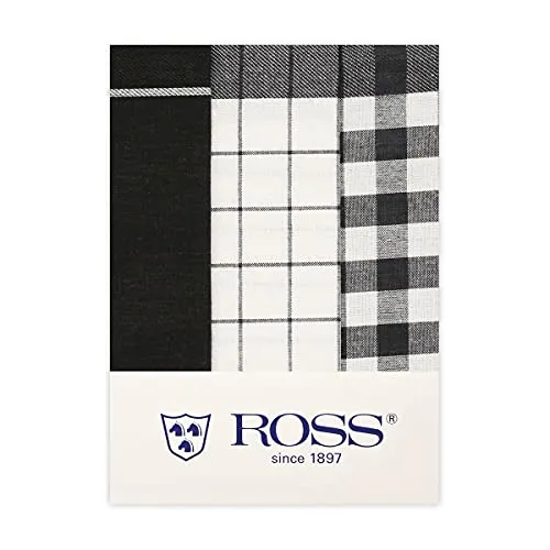 Ross 3er Pack Baumwoll-Geschirrtuch 1605 schwarz, 50x70 cm in schwarz von Ross