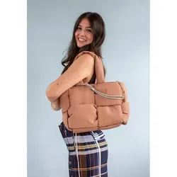 Fritzi aus Preußen Brigitte x Fritzi Limited Puffed Shopper Tasche 37 cm braun - Handtaschen, stilvolle und langlebige Shopper Tasche mit trendigem Puffed-Design, ideal für den Alltag und besondere Anlässe.