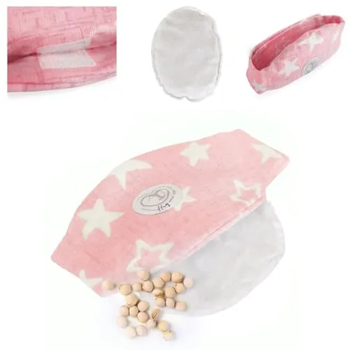 Moni Baby Anti-Kolik-Gürtel, Kirschkernkissen, Wärmekissen, Thermo-Gürtel rosa Sterne