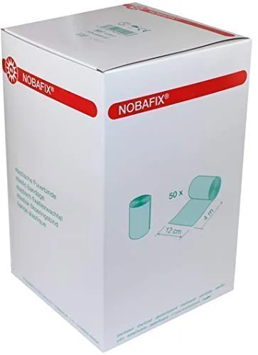 Nobafix Mullbinden 50 Stück Fixierbinden von Nobamed (12 cm x 4 m)