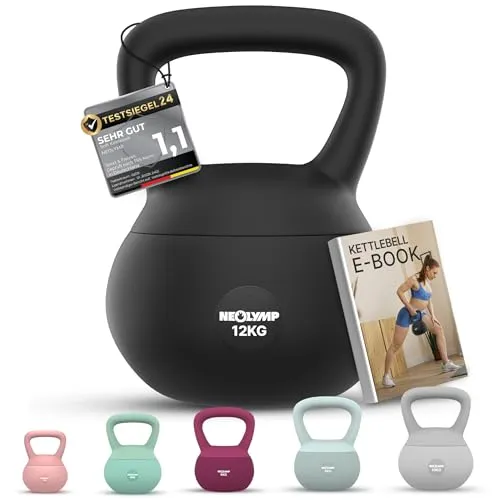 NEOLYMP Soft Kettlebell bodenschonend & leise in schwarz von NEOLYMP
