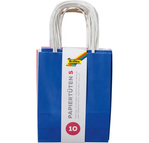 Folia Geschenkbox 10 Papiertüten zum Basteln - Größe S