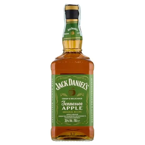 Jack Daniel's Tennessee APPLE 35% Vol. 0,7l - Whisky mit fruchtigem Apfelgeschmack, perfekt für Cocktails oder pur. Erleben Sie die einzigartige Kombination aus Tennessee Whiskey und knackigen grünen Äpfeln.