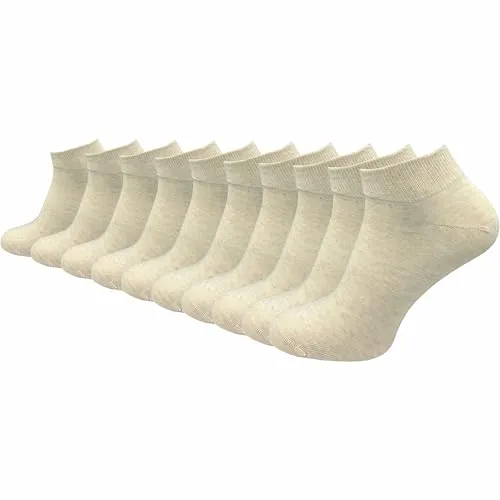 GAWILO Damen Sneaker Socken aus 100% Baumwolle (6 oder 10 Paar) - Hautfreundliche Sneaker-Socken aus reiner Baumwolle, ohne drückende Naht für höchsten Tragekomfort. Langlebig und atmungsaktiv, ideal für den täglichen Einsatz.