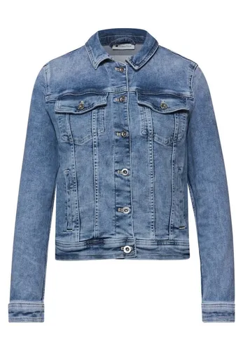 Street One Damen Jeansjacke mit Brusttaschen und Knöpfen - Stylische Denim Jacke mit praktischen Brusttaschen, ideal für lässige Looks und vielseitige Kombinationen.
