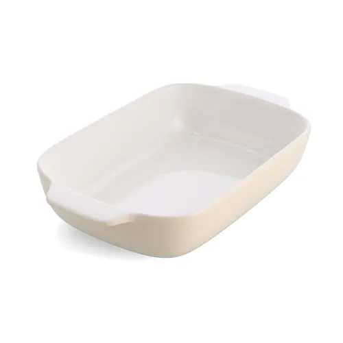 KitchenAid Rechteckige Backform aus Steinzeug mit Bambusdeckel, 32 cm