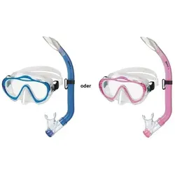 Mares Combo Sharky - Kinder-Schnorchelset für 4- bis 7-Jährige, Blau - Taucherbrillen für Kinder mit komfortablem Silikonmaskenkörper und halbtrockener Schnorchelspitze, ideal für unvergessliche Unterwasserabenteuer.
