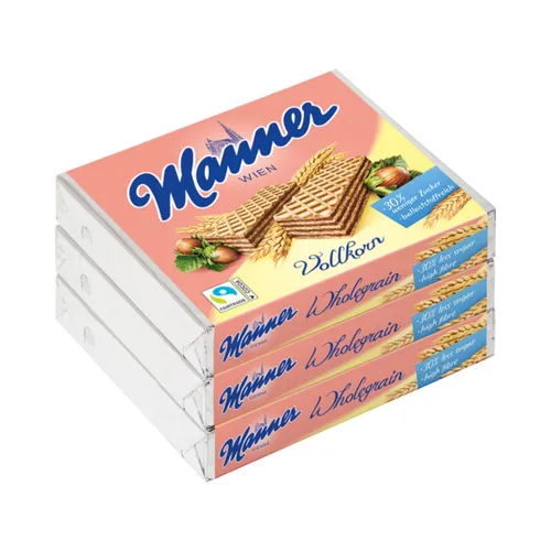 Manner Schnitten Vollkorn, 3er Packung, 225 Gramm Packung