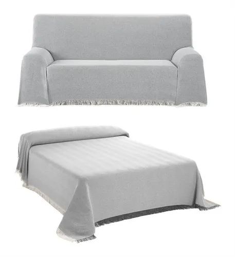 Beautex Tagesdecke - Wohnzimmer Decke aus Baumwolle - Tagesdecken in 2 Größen und 6 Farben, ideal als Sofadecke oder Bettüberwurf. Hochwertige Baumwolle und feine Fransen für einen edlen Look.