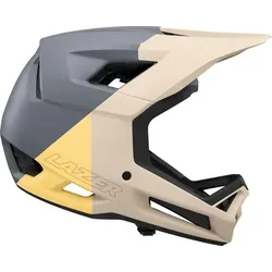 Lazer Cage Kineticore Full Face Helm matte sand M - Fahrradhelm mit ASTM DH Zertifizierung, ultraleichtem Magnetverschluss und 20 Belüftungsöffnungen für optimale Kühlung und maximalen Schutz beim Mountainbiken.