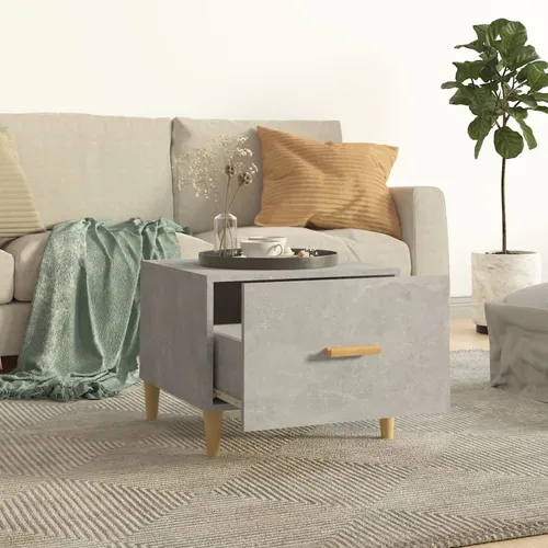 Maison Exclusive Couchtisch Betongrau 50x50x40 cm