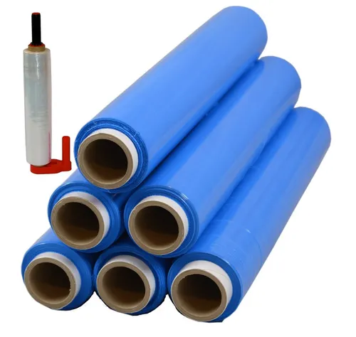 Stretchfolie 50cm 1,5kg 23my blau + Abroller 6 x
