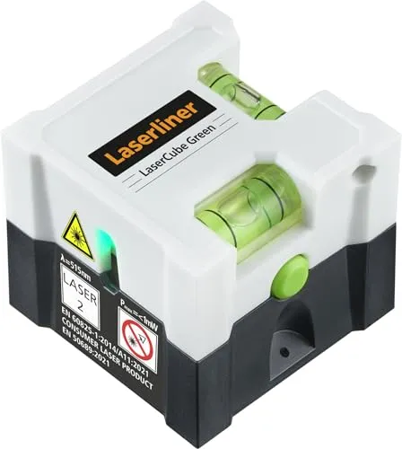 Laserliner LaserCube Green Linienlaser – 10m Reichweite - Messgeräte: Präziser Linienlaser mit 10m Reichweite und nachhaltiger Bauweise, ideal für Heimwerker und Profis.