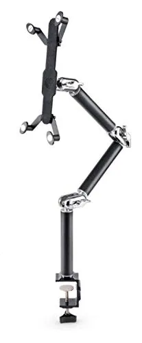 System-S Universal Schwanenhals Tisch Halterung Halter 3-Gelenkiger Haltearm für Tablet Pc's eBook Reader in Schwarz, 56919957