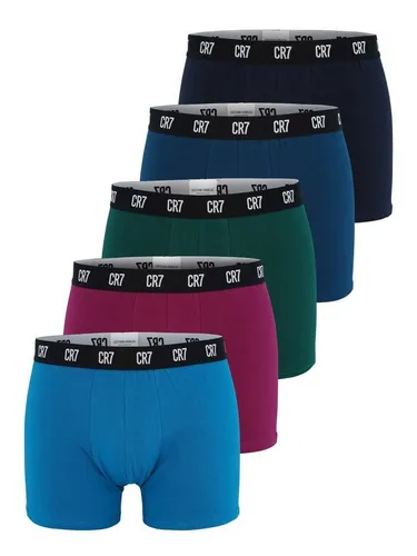 CR7 Herren Boxer Shorts 5er Pack - Trunks aus Organic Cotton - Herrenunterhosen im 5er Pack, aus hochwertigem Organic Cotton, mit elastischem Bund und CR7-Logo, perfekt für den täglichen Komfort und eine optimale Passform.