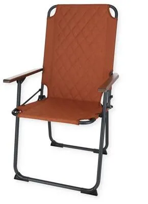 Bo-Camp Jefferson Campingstuhl, braun - Camping-Möbel, komfortabler und stabiler Klappstuhl für entspannte Stunden im Freien