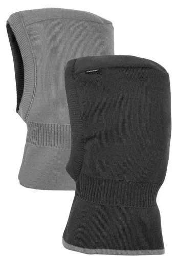 maximo Kinderschlupfmütze Merino 2-farbig grau mel. / carbon mel. - Größe 51cm - Skullies & Beanies für Jungen, vereint Mütze, Kapuze und Schal für kuschelige Wärme und perfekten Halt beim Spielen.