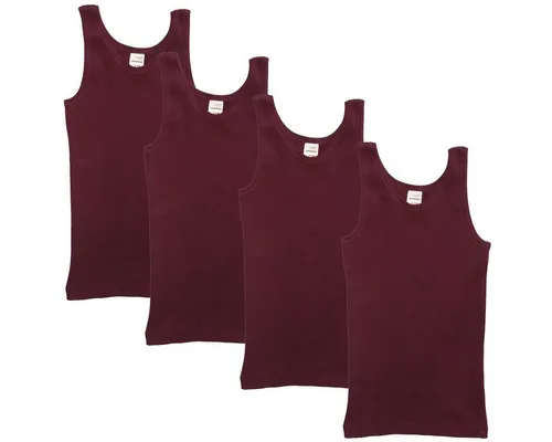 HERMKO Achselhemd 2000 4er Pack Mädchen Unterhemd aus 100% Bio-Baumwolle, Tank Top