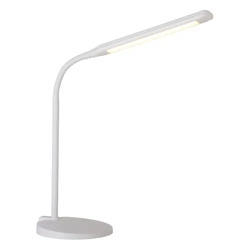 Just Light. LED-Schreibtischleuchte - H 32 cm - Weiß - Kunststoff - dimmbar