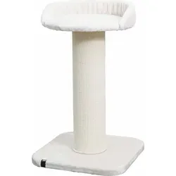 EBI Kratzbaum Sydney - creme - Kratzbaum für Katzen, 90cm hoch und ideal für kleine Räume. Mit strapazierfähigem Sisalteppich und weichem Plüsch-Liegeplatz, schützt Ihre Möbel und bietet Kratz- und Spielspaß.