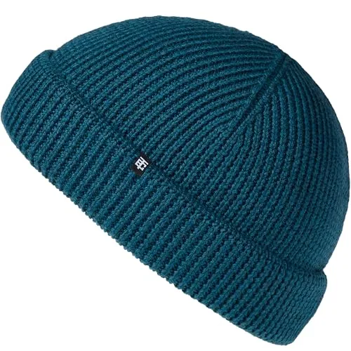 Enter the Complex® Fisherman Beanie – 100% Merino Wolle, Petrol - Strickmützen für Herren, aus 100% Merinowolle, angenehm weich, windabweisend und temperaturregulierend – ideal für jede Wetterlage!