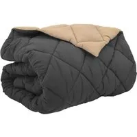 vidaXL Winterbettdecke Anthrazit und Taupe 220 x 200 cm - Moderne Winterbettdecke aus 100 % Mikrofaser für angenehmen Komfort. Sie bietet optimale Wärme und ist pflegeleicht, ideal für gemütliche Nächte in der kalten Jahreszeit.