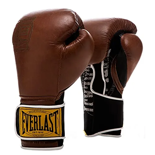 Everlast Boxhandschuhe 1910 Classic - Unisex Training - Punchinghandschuhe aus hochwertigem Echtleder mit zusätzlicher Polsterung für optimale Sicherheit und Atmungsaktivität während des Trainings.