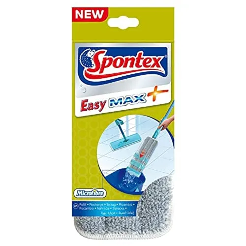 Spontex Easy Max+ Mikrofaser-Ersatzbezug, hohe Wasser- und Schmutzaufnahme, ideal für alle Bodenbeläge, 1 Stück