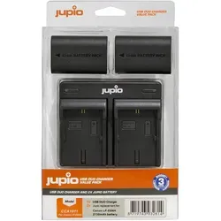Jupio Kit: 2x Battery LP-E6NH + USB Dual Charger von Jupio