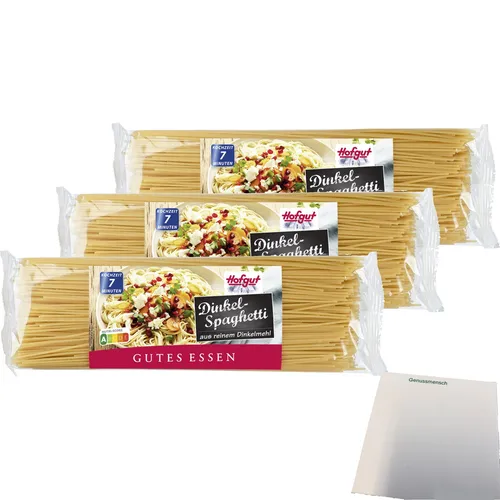 Hofgut Dinkel-Spaghetti 3er Pack 3x500g Beutel usy Block