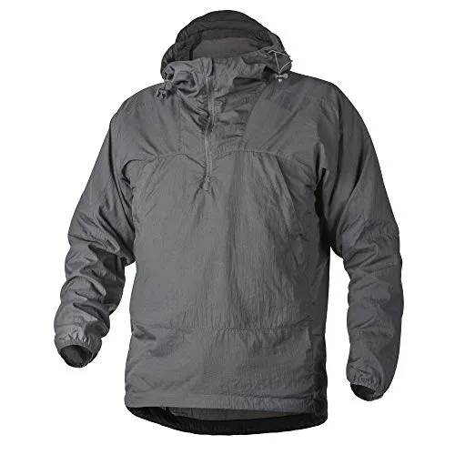 Helikon-Tex Taktische Feldjacke Windrunner - Outdoor, Freizeit - mit Kapuze, Taschen - Winddichte Outdoorjacke - Schatten Grau - Größe XL