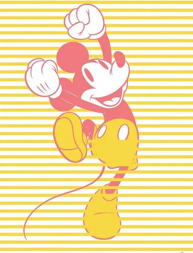 Komar Bild Mickey Unwind, Disney (1 St), Wandbild zur Dekoration im Kinderzimmer - ohne Rahmen