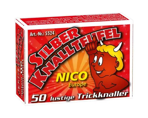 Nico Hängedekoration Silber Knallteufel, 50St.