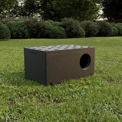 QLS Wetterfestes Katzenhaus aus Styropor – Isoliertes Schutzhäuschen für Katzen