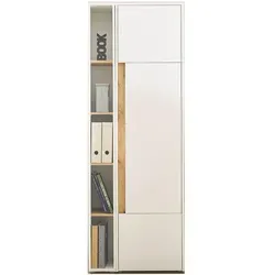 Furn.Design Aktenschrank Set in Weiß und Wotan Eiche - Büroschränke für elegantes Homeoffice, mit höhenverstellbaren Regalböden und grifflosen Türen für einen modernen Look. Strapazierfähige Melaminoberfläche, FSC®-zertifizierter Holzwerkstoff.