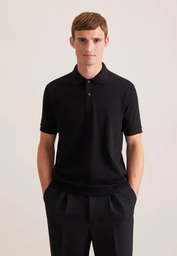 seidensticker Poloshirt Regular Polo Uni schwarz XXL