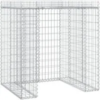 DELUKE Gabionen Mülltonnenbox ESOL mit Dach 120x110x91cm