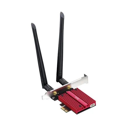 Cudy AX5400 Tri-Band Wi-Fi 6 WLAN- / Bluetooth®-Adapter PCIe 5400MBit/s - Netzwerkkarten mit hoher Leistung, ideal für schnelles Streaming und Gaming dank 5400 MBit/s.