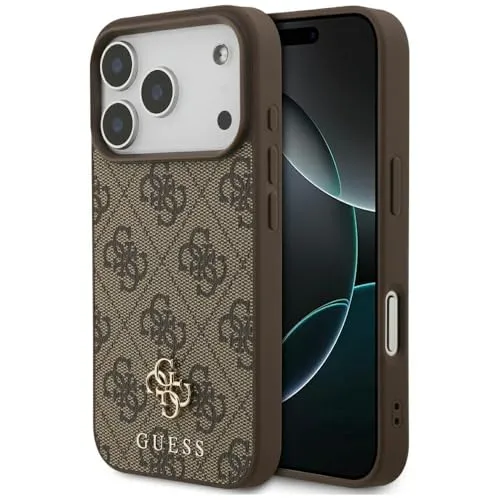 GUESS Hardcase 4G Small für iPhone 17 Pro, Braun