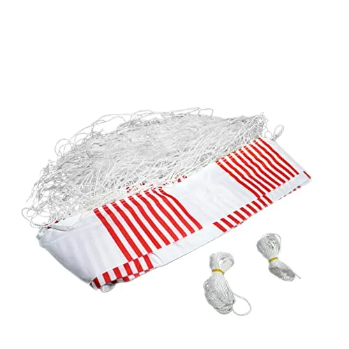 Ersatznetz 300 x 160 cm für Fußballtor passend zB. für Sandora Volley, Hudora Stadion, Best Sporting UVM. | Farbe: rot/weiß | Wetterbeständig für Langen Spielspaß ihrer Kids