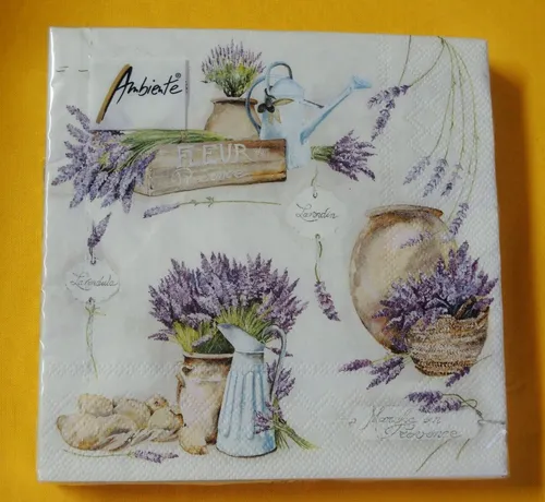 Servietten Lavendel 1 Packung OVP Motivservietten provence Lavender ambiente 20