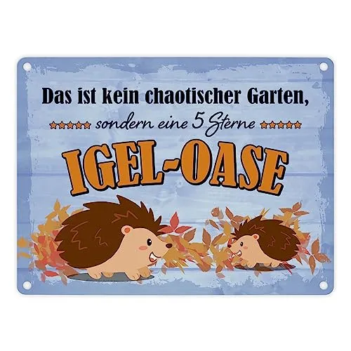 Igel Metallschild in 15x20 cm mit Spruch von speecheese