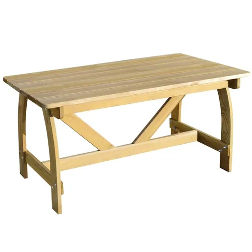 vidaXL Kiefernholz Imprägniert Gartentisch - Esstisch aus grün imprägniertem Kiefernholz, stabil und verrottungsbeständig, ideal für Garten und Balkon. Einfach zu montieren und verleiht rustikalen Charme.