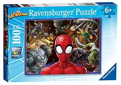 Spiderman Puzzle XXL 100 Teile - Ravensburger Marvel Puzzle, hochwertiger Karton, ideal für Fans ab 6 Jahren