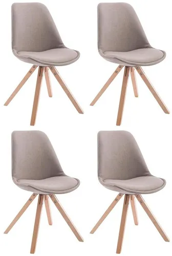 CLP 4er Set Esszimmer-Stuhl Toulouse in beige von CLP