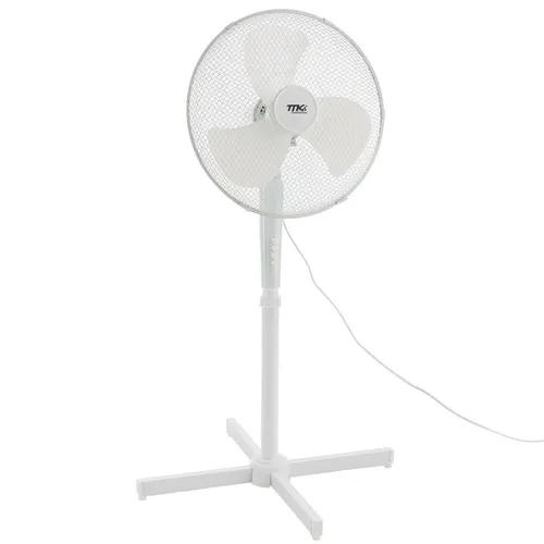 BURI Leiser Standventilator | Höhenverstellbar & Energiefreundlich - Standventilator mit nur 57 dB für flüsterleise Kühlung bei Tag und Nacht. Höhenverstellbar von 105-122 cm und 80° Oszillation für optimale Luftverteilung.