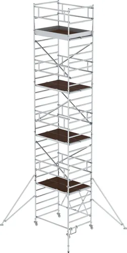 Klappgerüst 1,35 x 1,80 x 7,80m mit Ausleger - Flexibles Baugerüst - Gerüste, ideal für Renovierungsarbeiten, bietet hohe Stabilität und zusätzliche Reichweite durch den Ausleger.