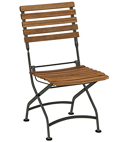 Dehner Klappstuhl Tegernsee - Robuster Gartenstuhl aus FSC®-zertifiziertem Holz - Gartenstühle aus FSC®-zertifiziertem Akazienholz und Stahl, klappbar für einfache Lagerung, witterungsbeständig für den Einsatz im Freien.